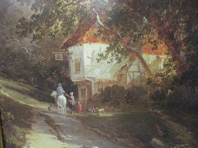 Framed Victorian Pastoral Cottage Landscape Painting Print - 3