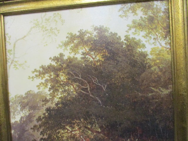 Framed Victorian Pastoral Cottage Landscape Painting Print - 6