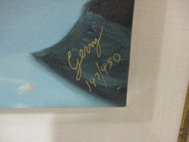 Gerry Signed Limited Edition White Azalea Blossom Painting Print - 6