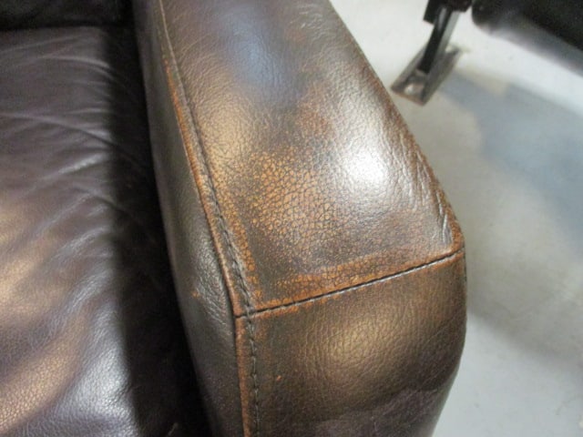 Superb Creation Mocha Tone Leather Swiveling Rocking Recliner - 12