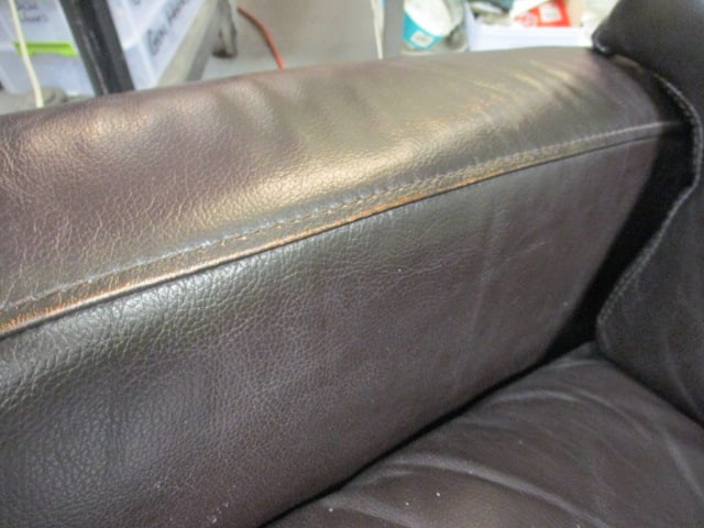 Superb Creation Mocha Tone Leather Swiveling Rocking Recliner - 13