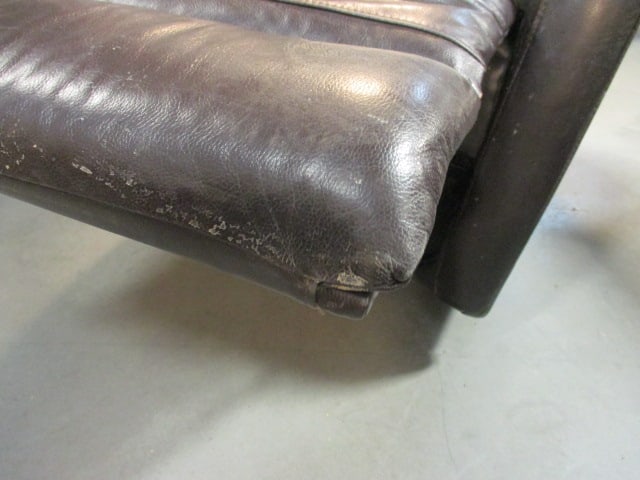 Superb Creation Mocha Tone Leather Swiveling Rocking Recliner - 14