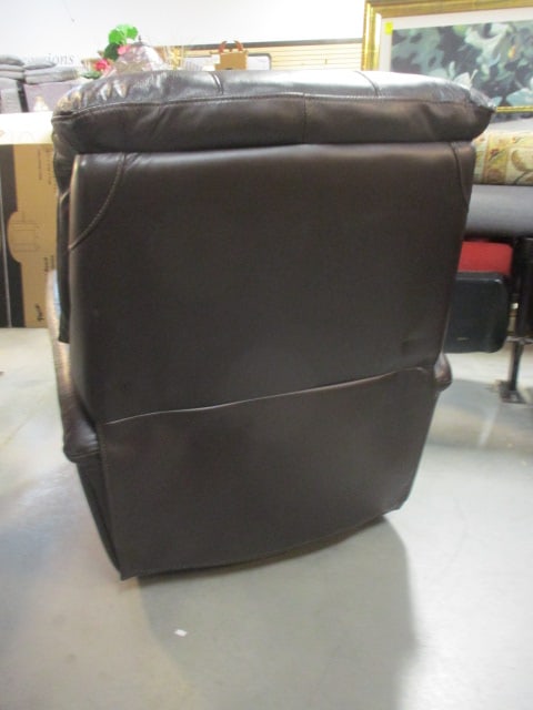 Superb Creation Mocha Tone Leather Swiveling Rocking Recliner - 6