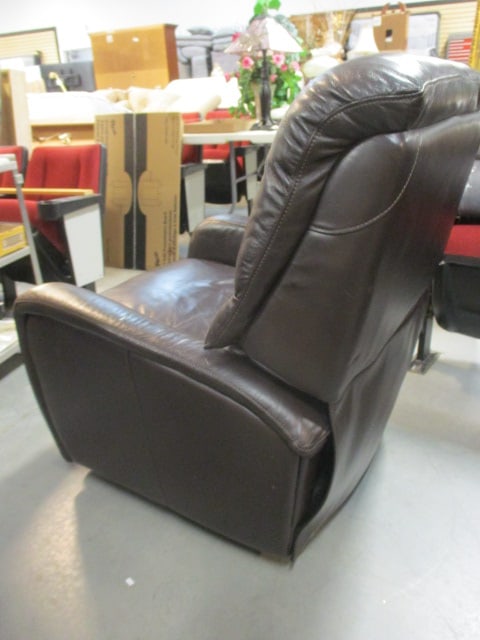 Superb Creation Mocha Tone Leather Swiveling Rocking Recliner - 7