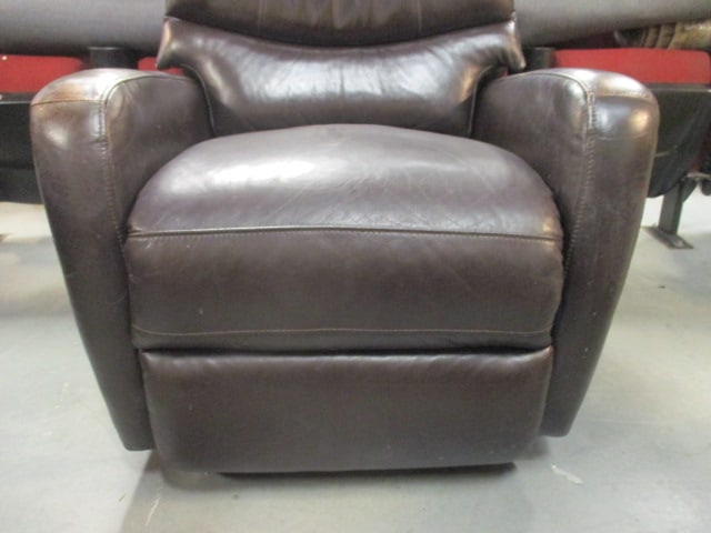 Superb Creation Mocha Tone Leather Swiveling Rocking Recliner - 4