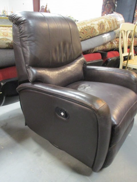 Superb Creation Mocha Tone Leather Swiveling Rocking Recliner - 5