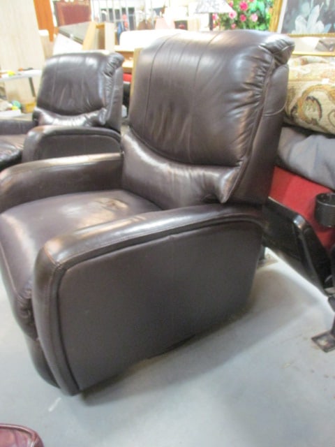 Superb Creation Mocha Tone Leather Swiveling Rocking Recliner - 6