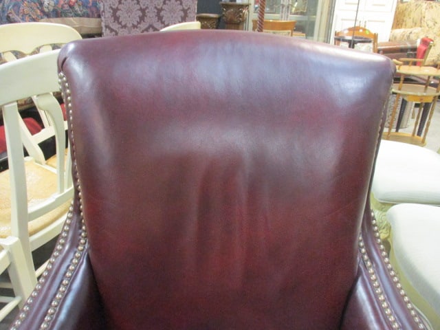 Bradington Young Leather Executive Chair with Nail Head Accents - 3