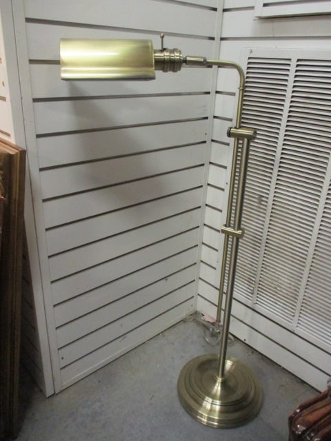 Brushed Antique Brass Adjustable Task Floor Lamp: Local Pickup Only