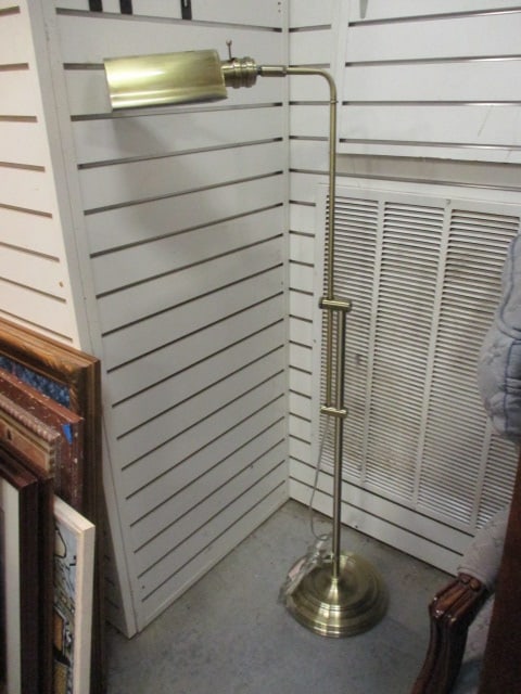 Brushed Antique Brass Adjustable Task Floor Lamp - 7