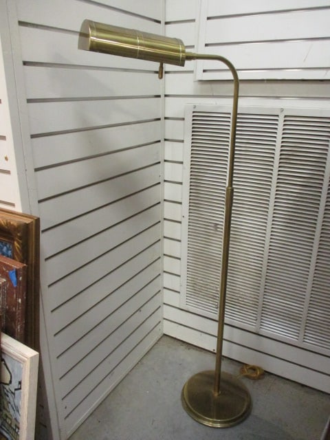 Brass Adjustable Task Floor Lamp: Local Pickup Only