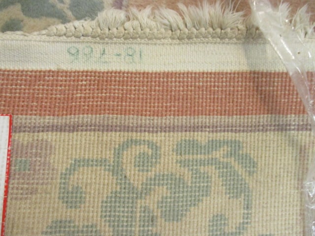 Handmade The People's Republic of China Apricot/Ivory Wool Pile Accent Rug - 7