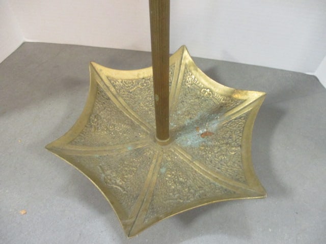 Brass Umbrella Shape Umbrella Stand with Twin Dragon Handle - 3