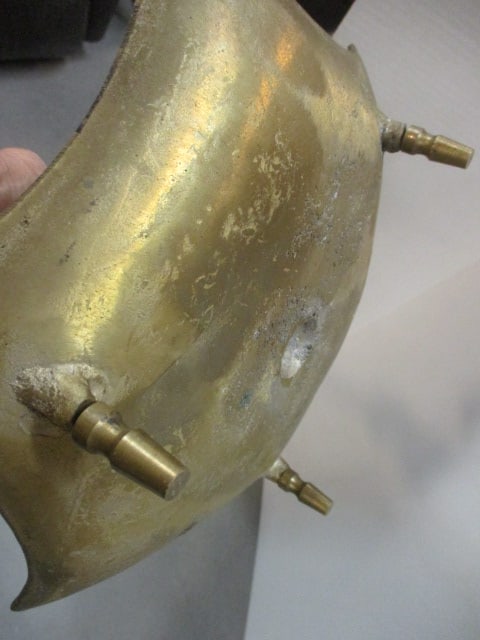 Brass Umbrella Shape Umbrella Stand with Twin Dragon Handle - 6