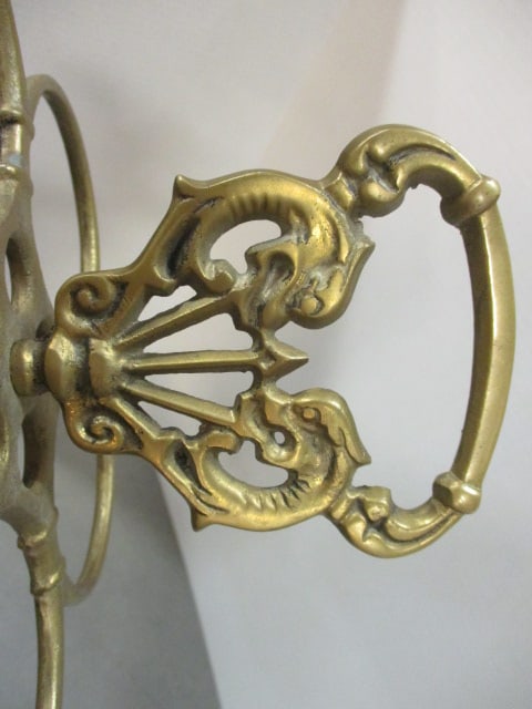 Brass Umbrella Shape Umbrella Stand with Twin Dragon Handle - 8