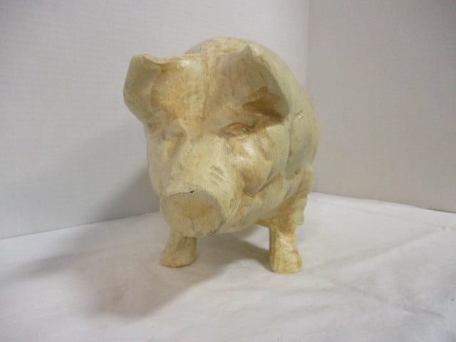 Painted Cast Metal Pig - 2