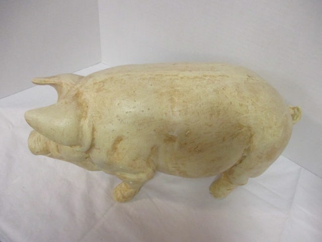 Painted Cast Metal Pig - 4