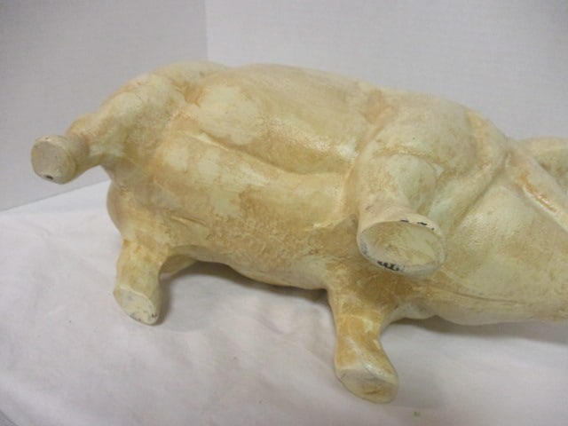 Painted Cast Metal Pig - 7