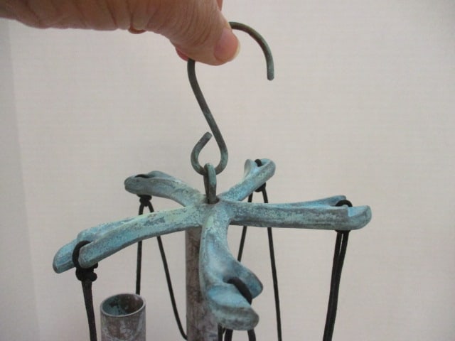 5 Tube Patinaed Copper Wind Chime - 5