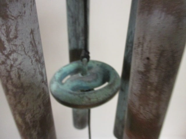 5 Tube Patinaed Copper Wind Chime - 6