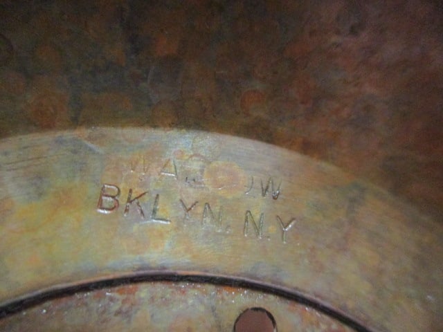 Vintage Copper Colander with Brass Handles - 8