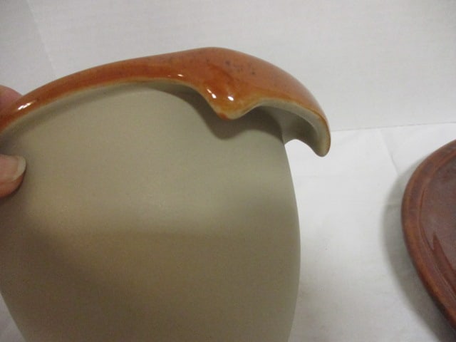 Bennington Potters Stoneware Batter Bowl and Follette Pottery Bread & Oil Dipping Plate - 4