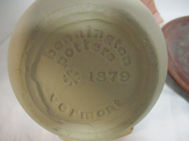Bennington Potters Stoneware Batter Bowl and Follette Pottery Bread & Oil Dipping Plate - 6