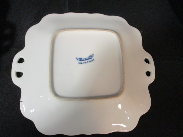 Two Blue Danube "Blue Onion" Pattern Tab Handle Trays - 4