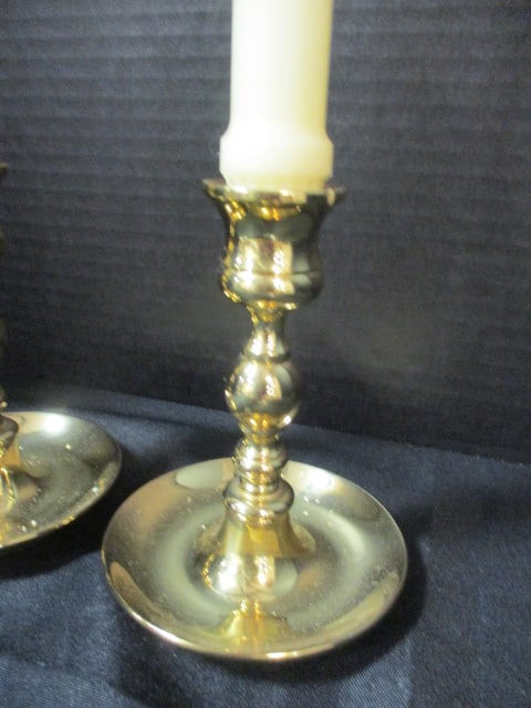 Pair of Baldwin Brass Candlesticks - 2
