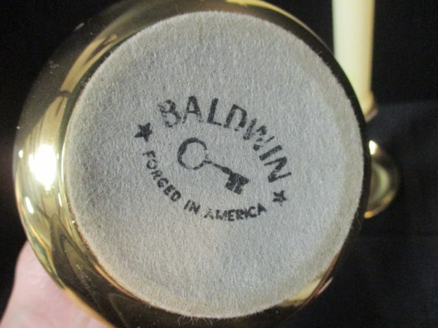 Pair of Baldwin Brass Candlesticks - 5