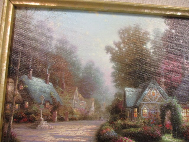 Thomas Kinkade "Cobblestone Lane I" Limited Edition Classics Collection Reproduction on Board - 2