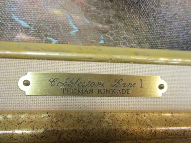 Thomas Kinkade "Cobblestone Lane I" Limited Edition Classics Collection Reproduction on Board - 5