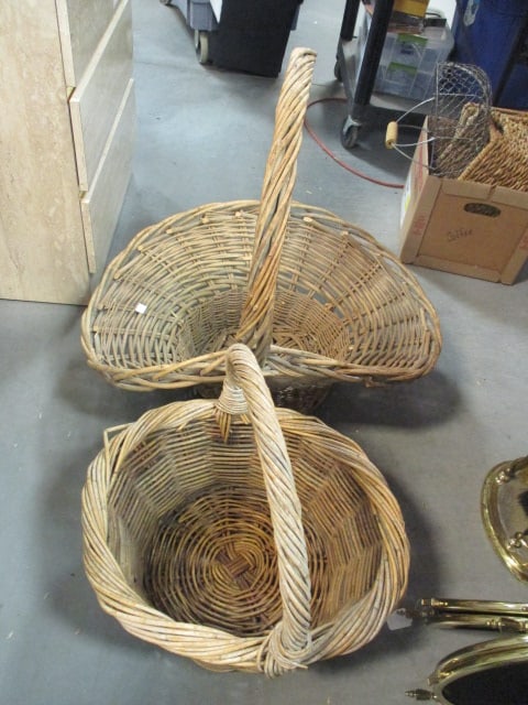 Two Large Woven Gathering/Kindling Baskets: Local Pickup Only