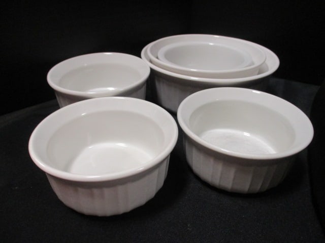 Five Corningware French White Stoneware Dishes and Portables Set - 2