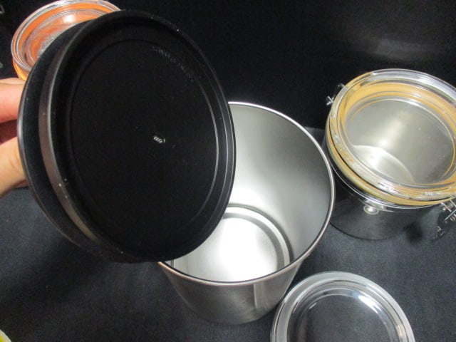 Two Lock Lid Glass Canisters, Stainless Lock Lid Canister and Airscape Stainless - 8