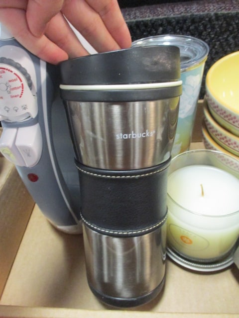 Sunbeam Iron, Starbucks Insulated Travel Cup, Cereal Bowls, Emerson Digital Clock, etc. - 2