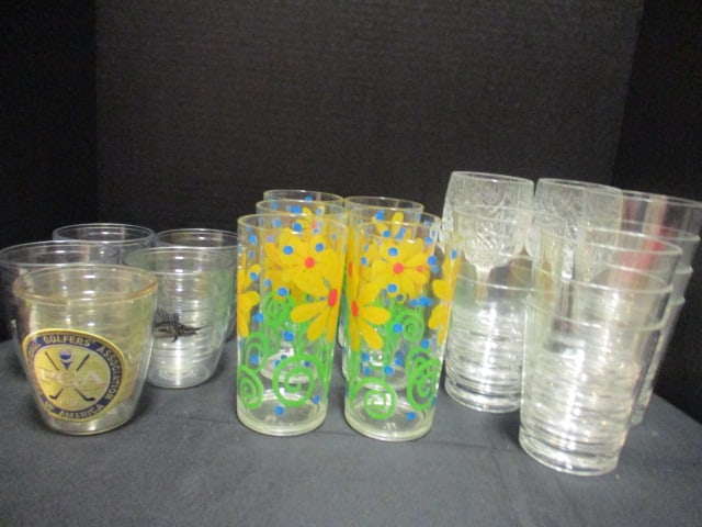 Tervis Tumblers and Various Size Plastic Rocks Glasses, Stems Iced Teas: .
