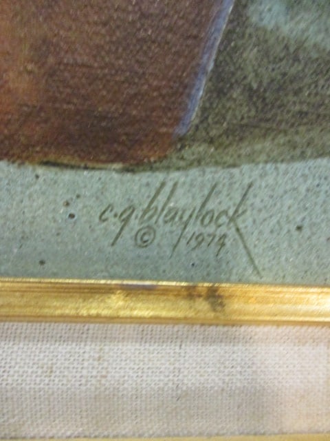 Framed C.Q. Blaylock Daises in Vase Print on Board - 3