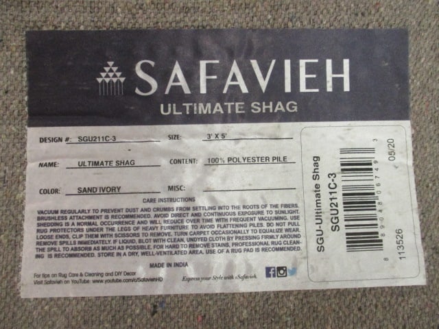 Safavieh Sand/Ivory Ultimate Shag Small Area Rug - 7
