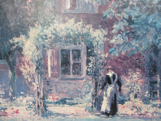 Framed Gari Melchers "Unpretentious Garden" Print on Board - 3
