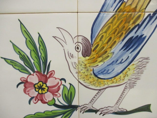 Framed 3 Piece Dutch Delft Inspired Tile Artwork - 5