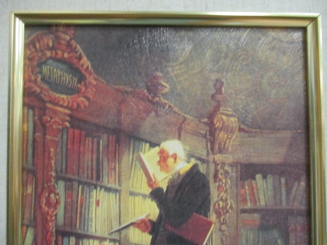 Framed Carl Spitzweg "The Bookworm" Reproduction Print on Board - 3