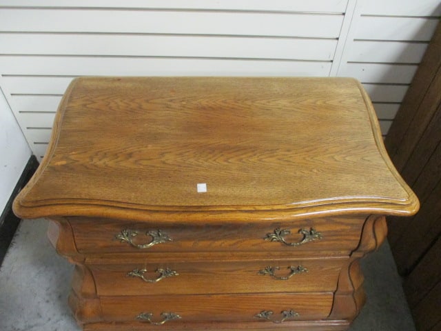 Hekman Oak 3 Drawer Nightstand - 2