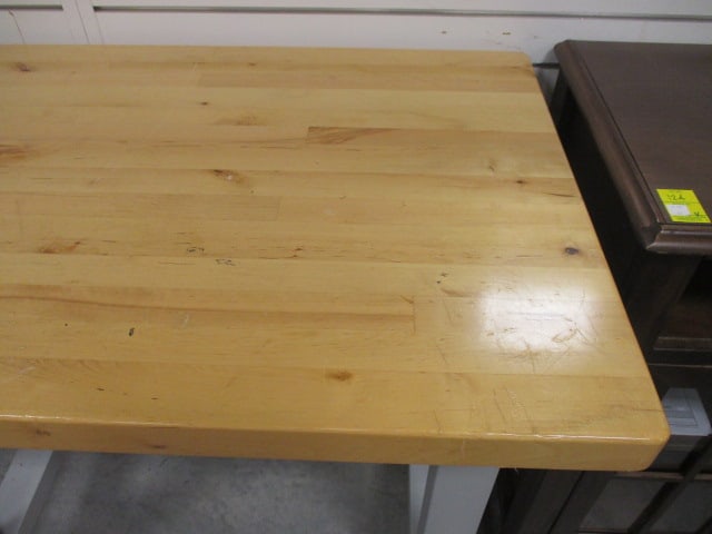 Industrial Style Maple Butcher Block Top Worktable - 4
