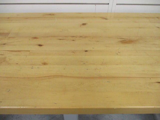 Industrial Style Maple Butcher Block Top Worktable - 5