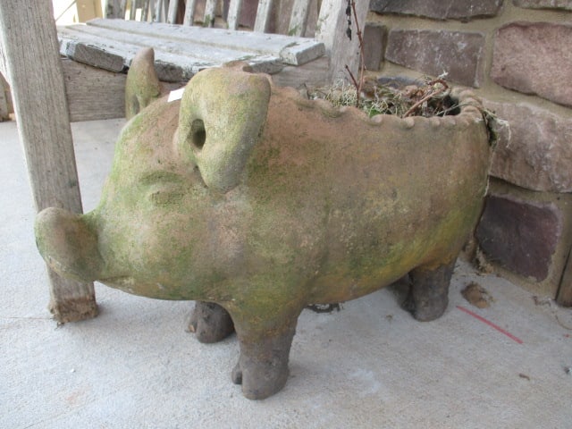Terra Cotta Pig Planter (1 of 4)