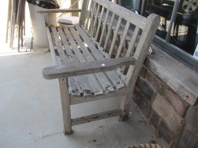 Wood Slat Bench - 4