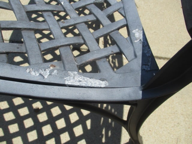 Painted Black Cast Metal Bench - 8