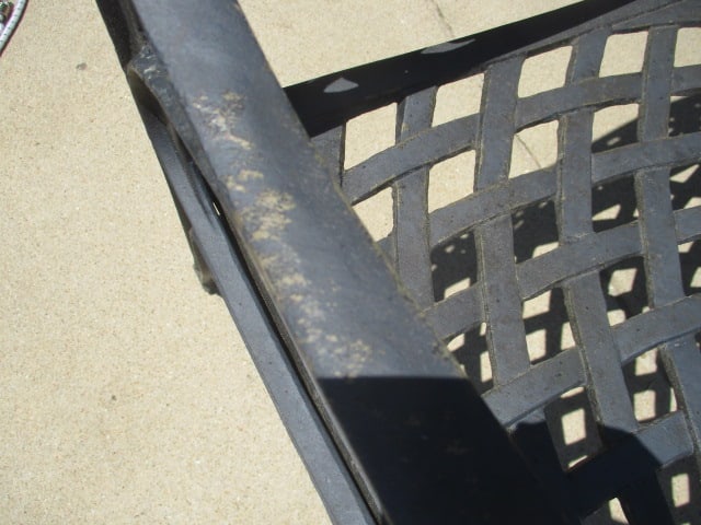 Painted Black Cast Metal Bench - 8