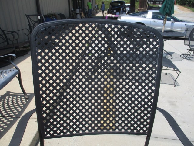 Black Metal Mesh 5 Piece Pub Table Set - 8